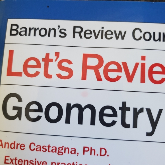 Barron's Let's Review Geometry Book Unused Paperback - Picture 7 of 7